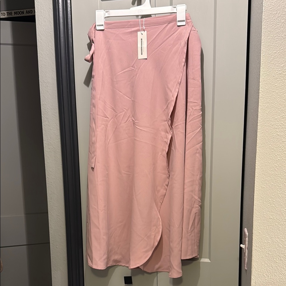 Elegant Pink Wrap Skirt